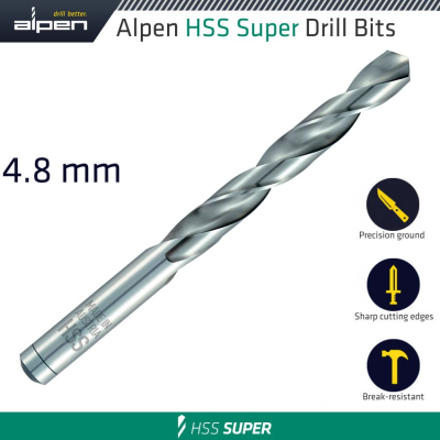 (image for) Hss Super Drill Bit 4.8mm Bulk