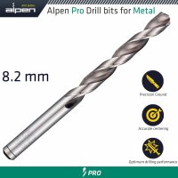 (image for) Alpen Pro 8.2 Mm Hss Drill Din 338 Rn 135 With Split Point Bulk