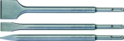 (image for) Sds Chisel Set Plastic Tube Point X250mm Flat 20x250 Flat 40x250
