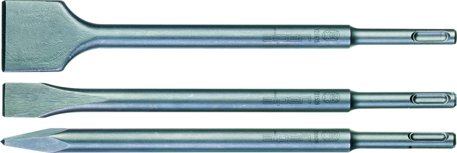 (image for) Sds Chisel Set Plastic Tube Point X250mm Flat 20x250 Flat 40x250
