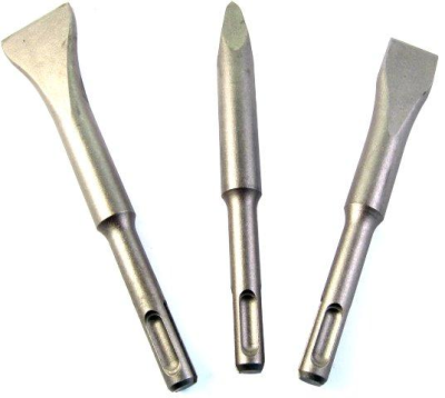 (image for) Sds Short Chisel Set Plastic Tube Point X140mm Flat 20x140 Wide 30x140
