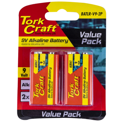 (image for) Battery 9v Alkaline X2 Per Card
