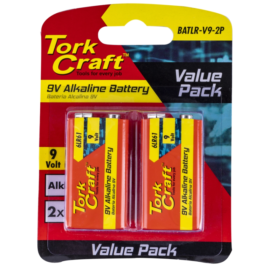 (image for) Battery 9v Alkaline X2 Per Card