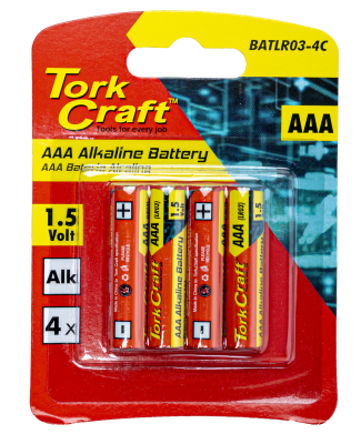 (image for) Battery Aaa 1.5v 4 Pack Carded Alkaline