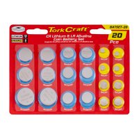 (image for) Coin Battery Set 20pc Lr Alkaline 8pc & Cr Lithium 12pc