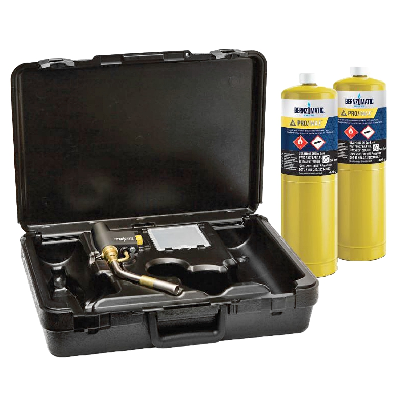 (image for) 379726 Bernzomatic Max Heat Torch Kit With 2 Pro Max Cylinders Bmc