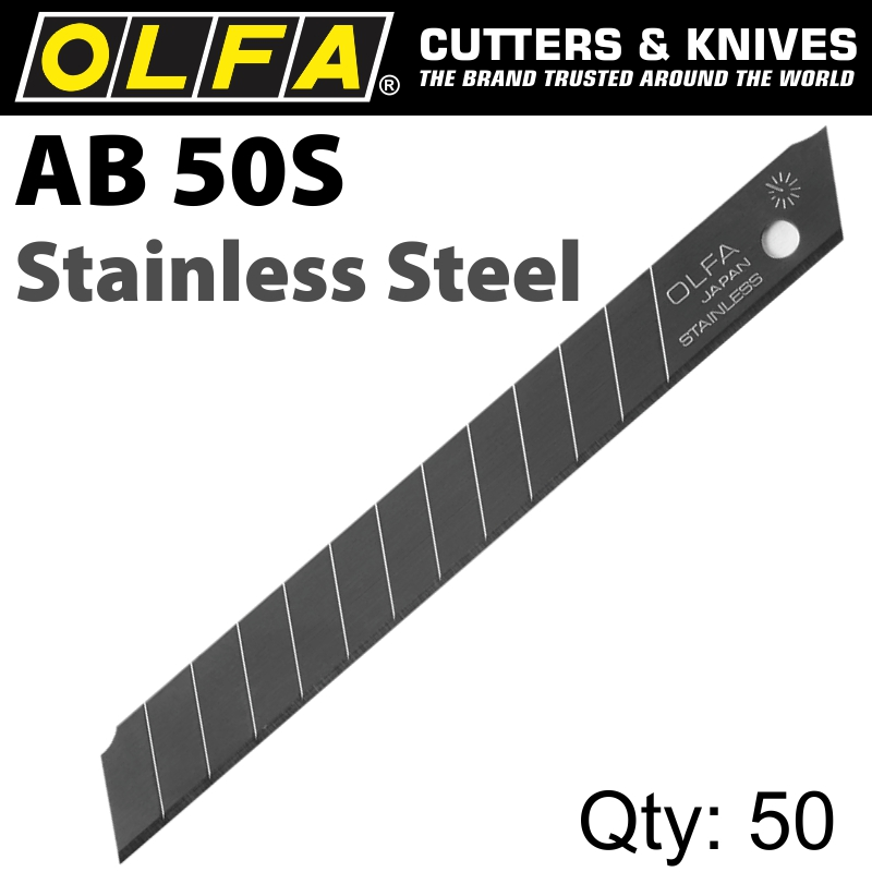 (image for) Olfa Blades Stainless Steel 50/pack 9mm