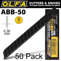 Olfa Blades Black X-sharp 50 Per Pack Ultra Sharp 9mm (image for) Olfa Blades Black X-sharp 50 Per Pack Ultra Sharp 9mm