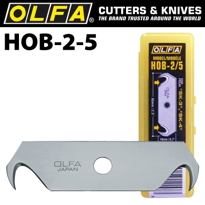 (image for) Olfa Hook Blades For Sk3 Sk4 Utc1 5 Pack Plastic Case