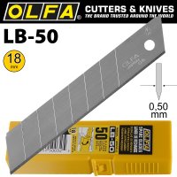 Olfa Blades Lb-50 50/pack 18mm (image for) Olfa Blades Lb-50 50/pack 18mm