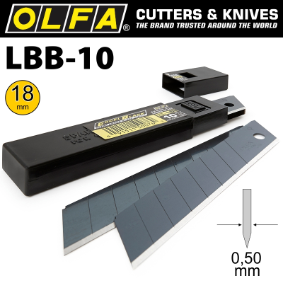 (image for) Olfa Blades Excel Black 10 Pack Ultra Sharp 18mm
