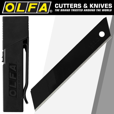 (image for) Olfa Blades Excel Black 30/pk Carded Ultra Sharp 18mm With Belt Clip
