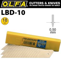 Olfa Double Segmented Heavy Duty Blades Lbd-10 10/pack 18mm (image for) Olfa Double Segmented Heavy Duty Blades Lbd-10 10/pack 18mm