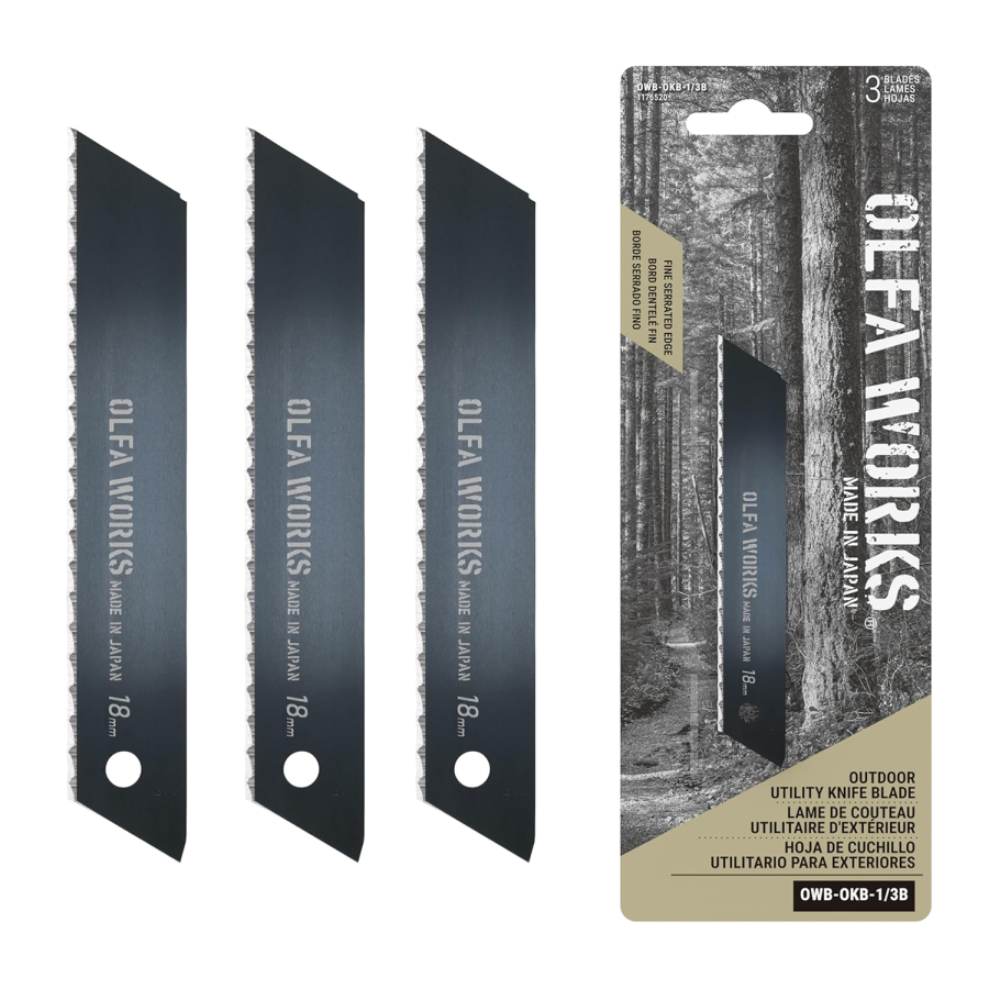 (image for) Olfa Outdoor Utility Knife Spare Blade 3pk