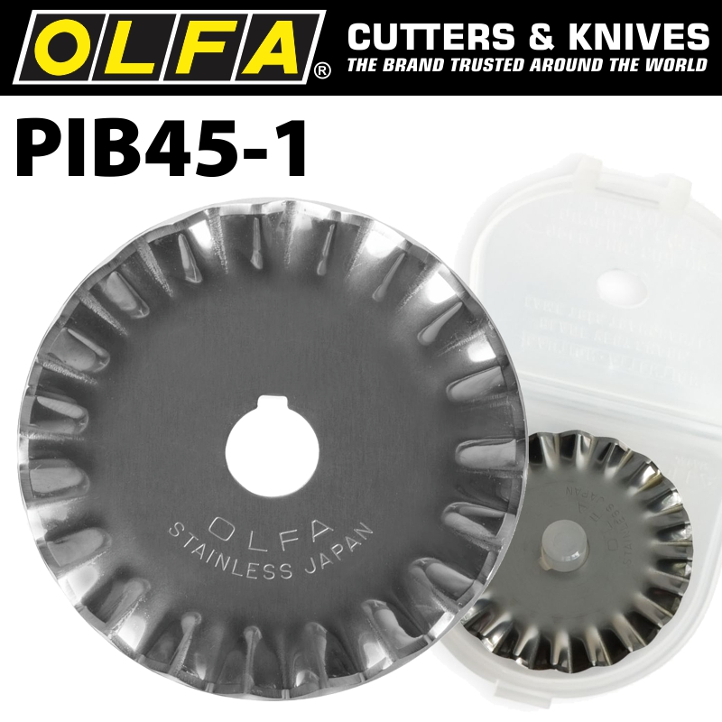 (image for) Olfa Blades Rotary Pinking Cutter 1/pk 45mm