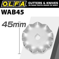 Olfa Blades Rotary Wave Cutter 45mm 1/pk (image for) Olfa Blades Rotary Wave Cutter 45mm 1/pk
