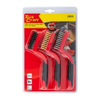 Soft Grip Wide Brush Set Brass Stainless Nylon In Blister Tcw (image for) Soft Grip Wide Brush Set Brass Stainless Nylon In Blister Tcw