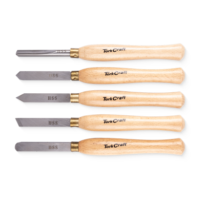 (image for) Chisel Set Wood Turning 300mm Hss 5 Piece Wood Case