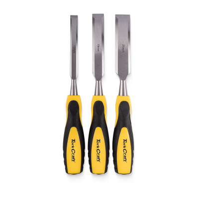 (image for) Wood Chisel 140mm Blade 3pc 13/19/25 With Pvc Handle