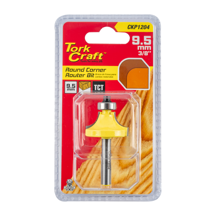 (image for) Tork Craft CKP1204 Corner Round Router Bit 3/8 Inch Radius with 1/4 Inch Shank