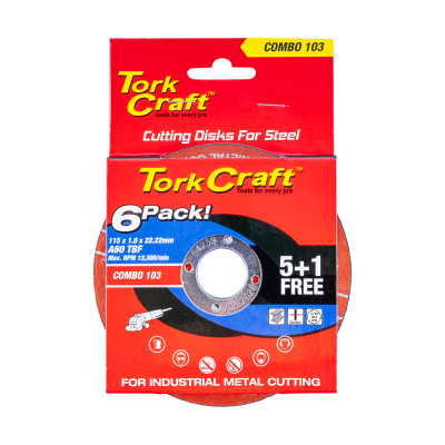 (image for) 5 + 1 Free Cutting Disc Steel 115 X 1.0 X 22.2mm