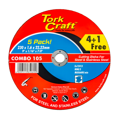 (image for) 4+1 Free Cutting Disc Metal 230x1.6x22.22mm