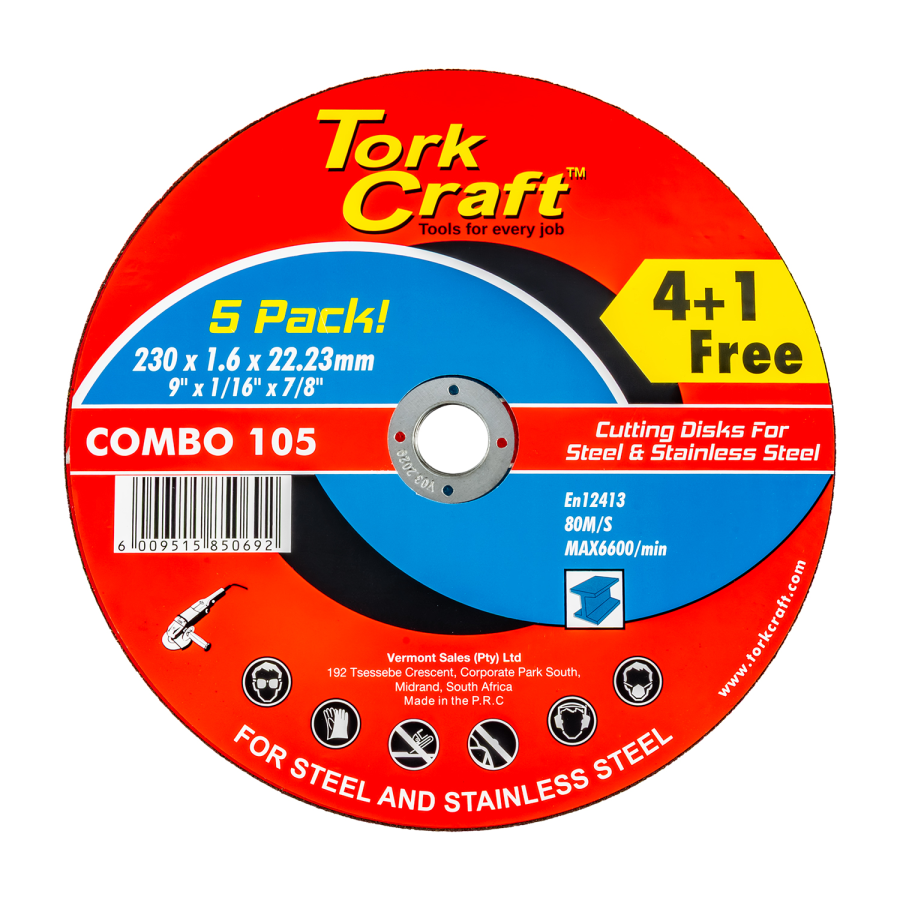 (image for) 4+1 Free Cutting Disc Metal 230x1.6x22.22mm