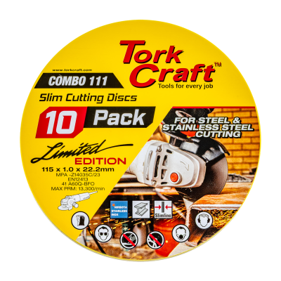 (image for) Cutting Disc Metal 115 X 1.0x 22.23 10pc Ltd Edition Tin