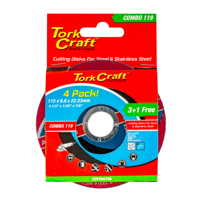 (image for) 3+1 Free Cutting Disc Steel And Ss 115 X 0.8 X 22.22mm