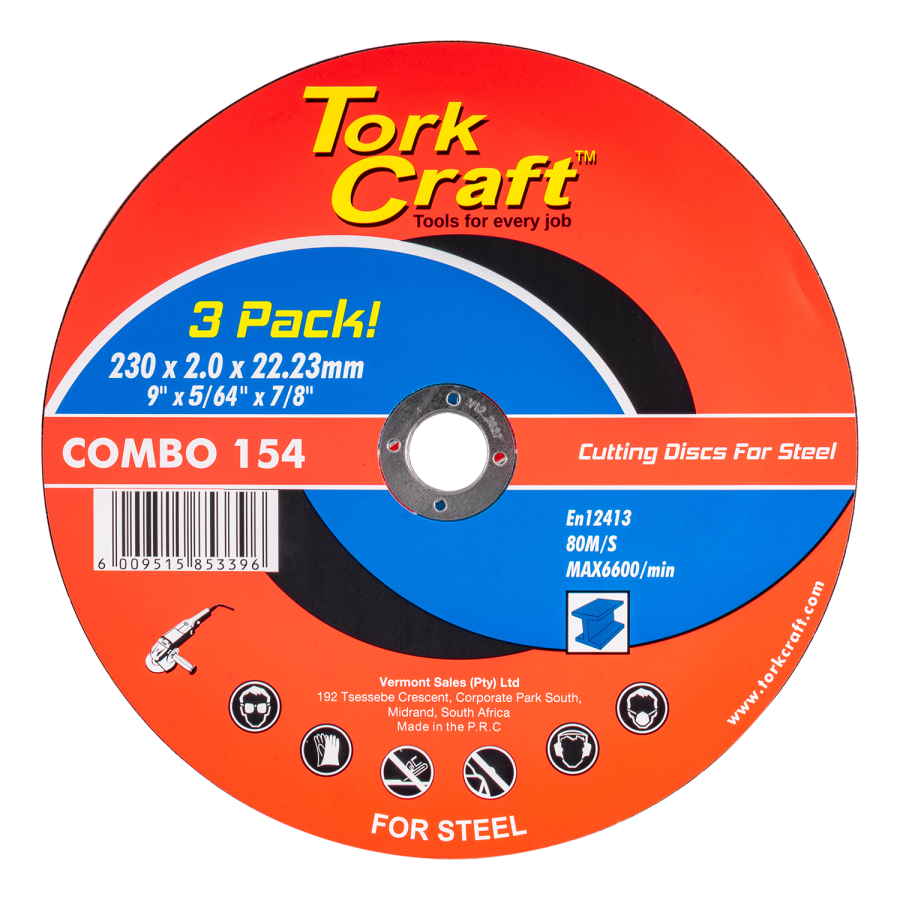 (image for) Cutting Disc (3 Pk) Steel 230x2.0x22.23mm (abr230s-1)
