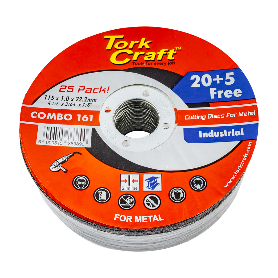 (image for) 20 + 5 Free Cutting Disc Industrial Metal 115 X 1.0 X 22.2 Mm