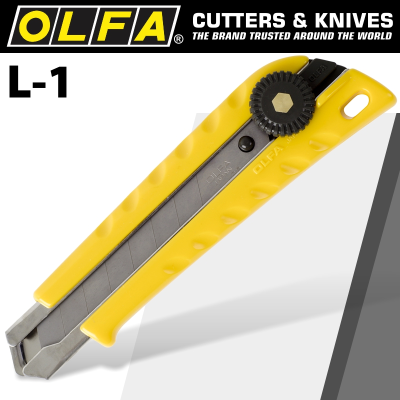 (image for) Olfa Cutter Model L-1 Heavy Duty Snap Off Knife 18mm