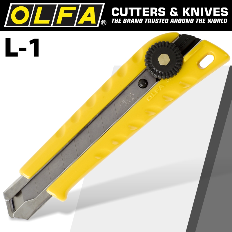 (image for) Olfa Cutter Model L-1 Heavy Duty Snap Off Knife 18mm