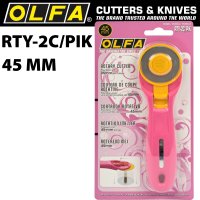 Olfa Rotary Splash Cutter 45mm Blade R/l Handed Pink (image for) Olfa Rotary Splash Cutter 45mm Blade R/l Handed Pink