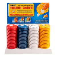 Olfa Touch Knife 60 Per Box 4 Colour Yellow,red,white,navy (image for) Olfa Touch Knife 60 Per Box 4 Colour Yellow,red,white,navy