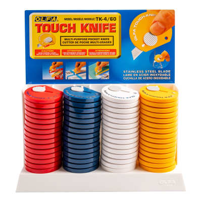 (image for) Olfa Touch Knife 60 Per Box 4 Colour Yellow,red,white,navy