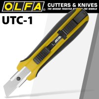 (image for) Olfa Utility Knife With Solid Blade Heavy Duty Non Slip Grip