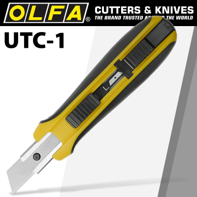 (image for) Olfa Utility Knife With Solid Blade Heavy Duty Non Slip Grip