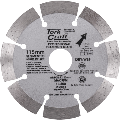 (image for) Diamond Blade Segmented 115mm With 12mm Segments