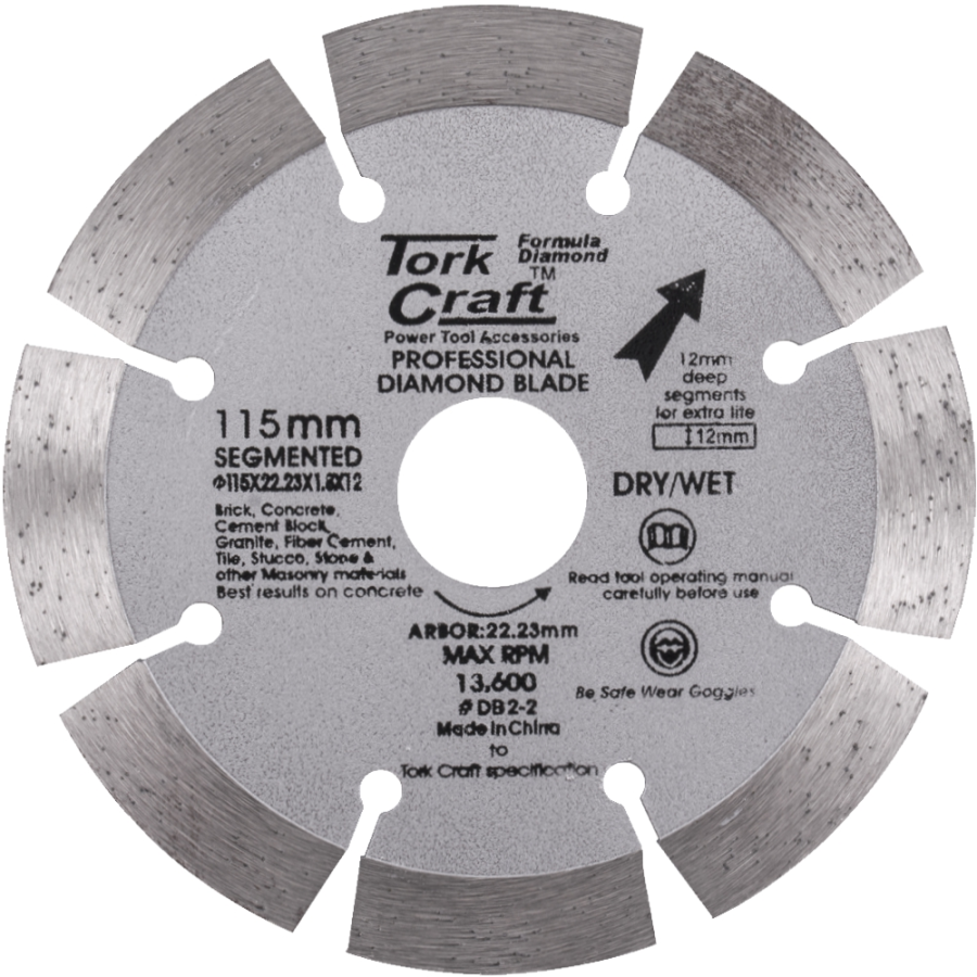 (image for) Diamond Blade Segmented 115mm With 12mm Segments