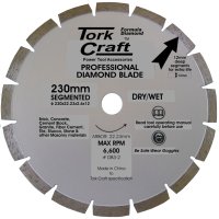 (image for) Diamond Blade Segmented 230mm For Granite 12mm Deep Segments