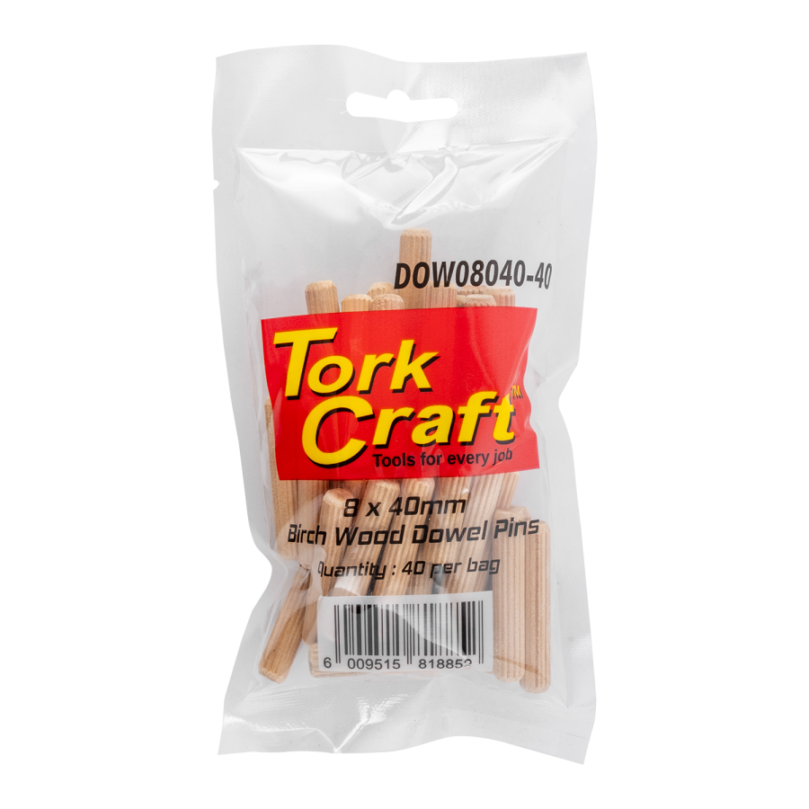 (image for) Dowels 8 X 40mm 40 Per Bag (birch Wood)