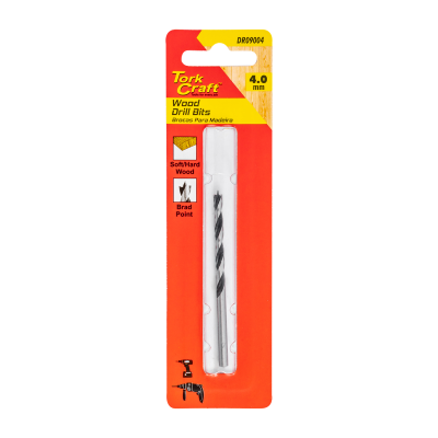 (image for) Drill Bit Wood 4.0mm X 75mm 1/card