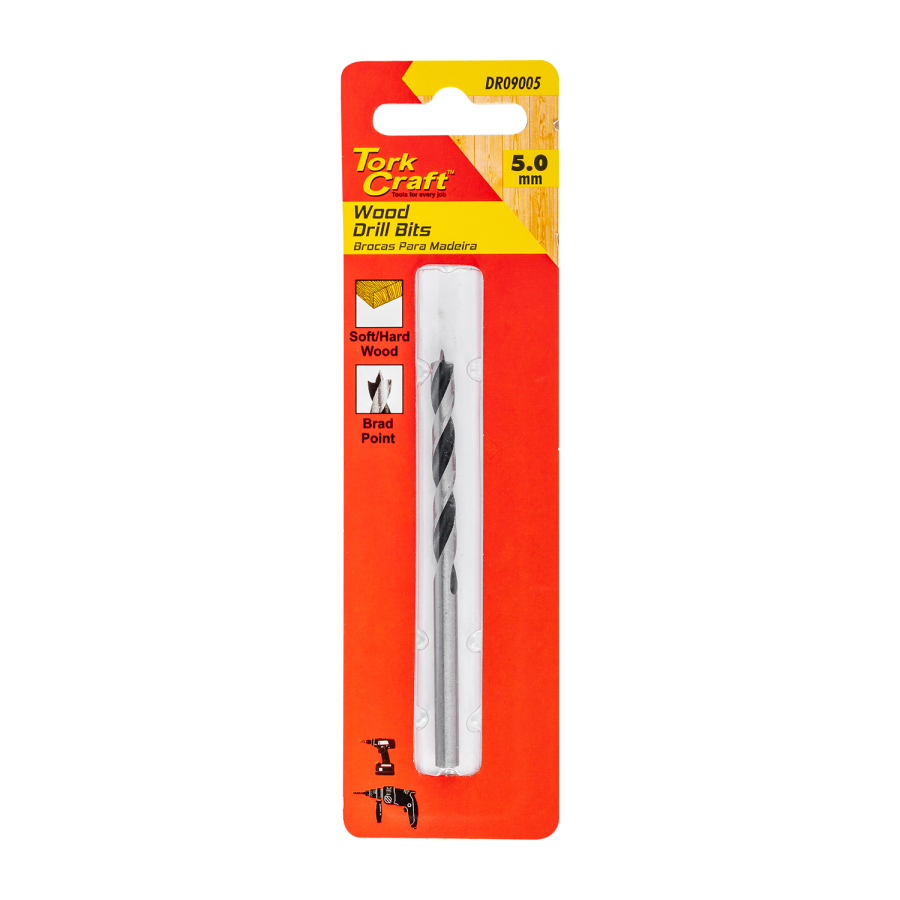 (image for) Drill Bit Wood 5.0mm X 85mm 1/card