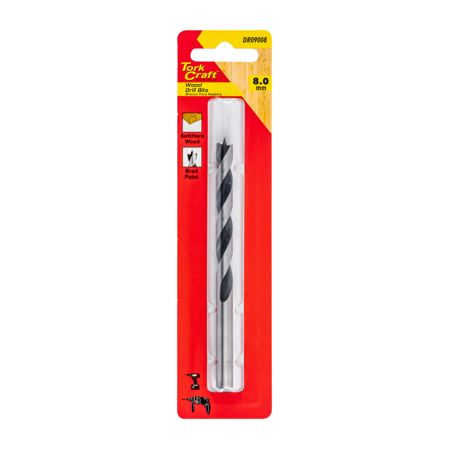 (image for) Drill Bit Wood 8.0mm X 115mm 1/card