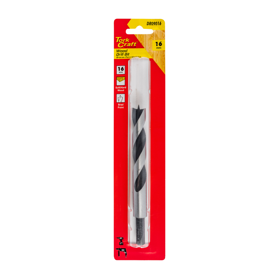 (image for) Drill Bit Wood 16.0mm X 160mm 1/card