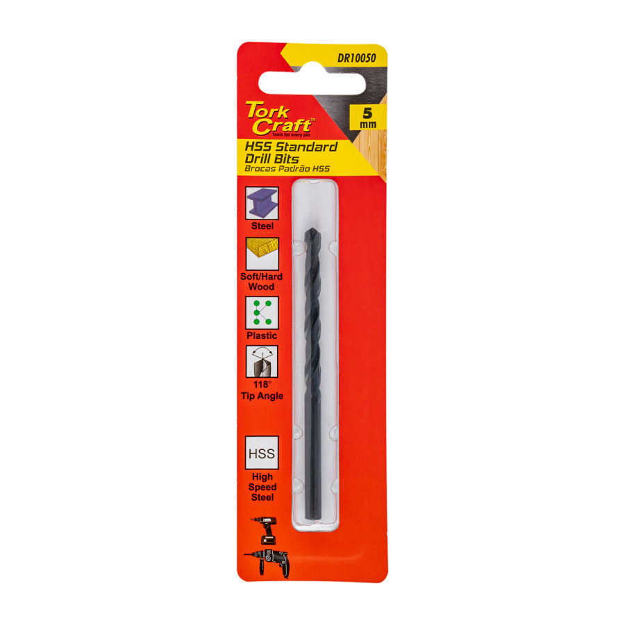 (image for) Drill Bit Hss Standard 5.0mm 1/card
