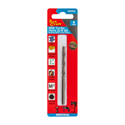 (image for) Drill Bit Hss Turbo Point 5.0mm 1/card