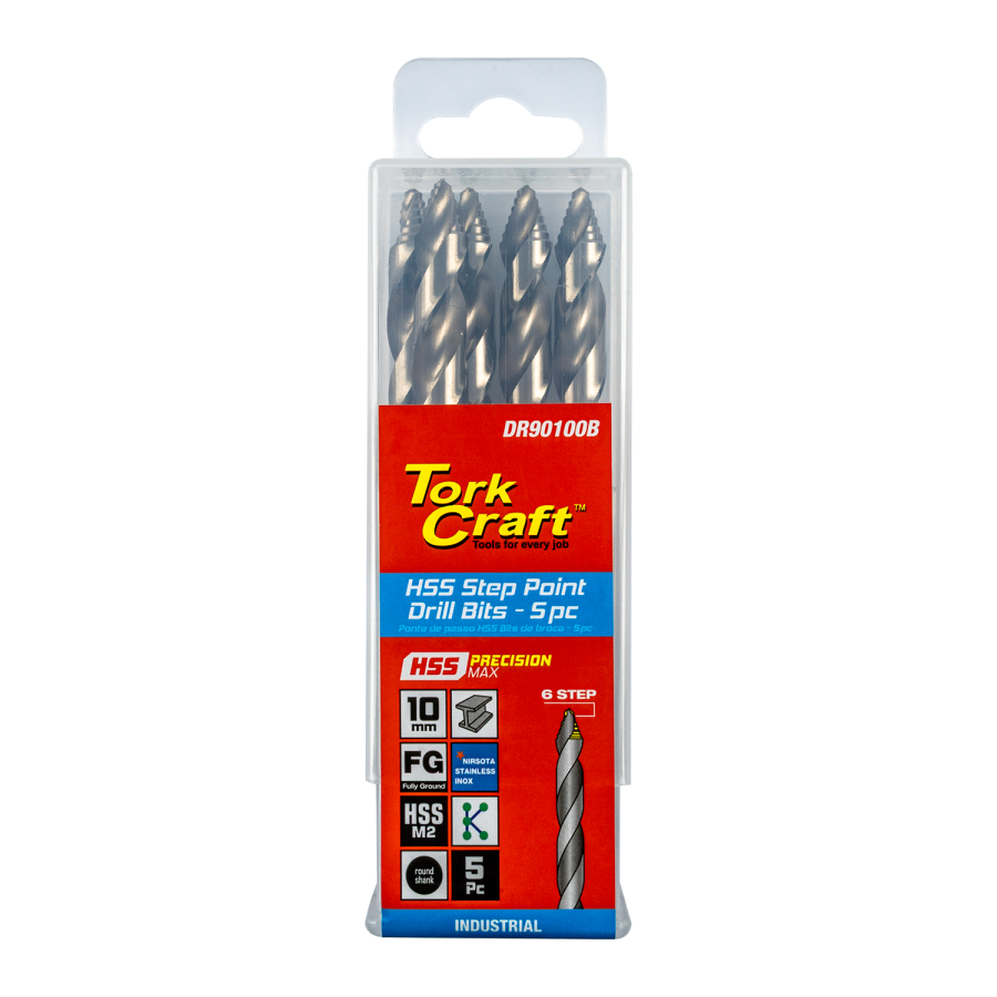(image for) Precision-max Step Point 10.0mm Hss Dril 5 Pack