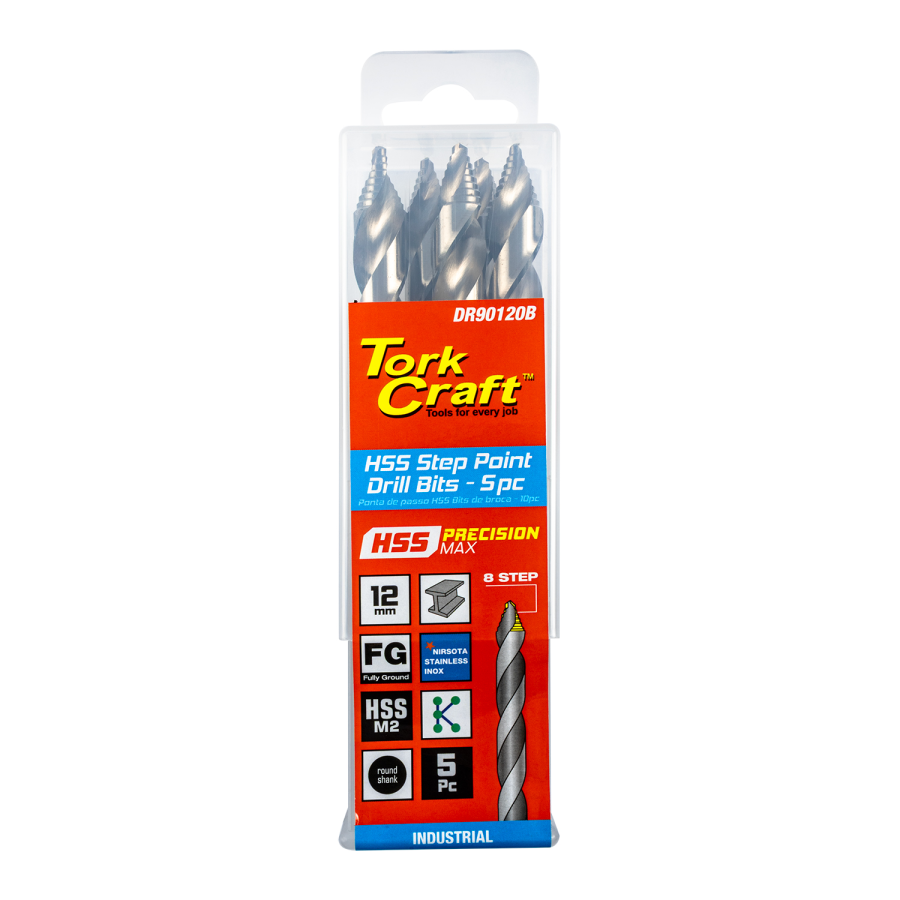 (image for) Precision-max Step Point 12.0mm Hss Dril 5 Pack